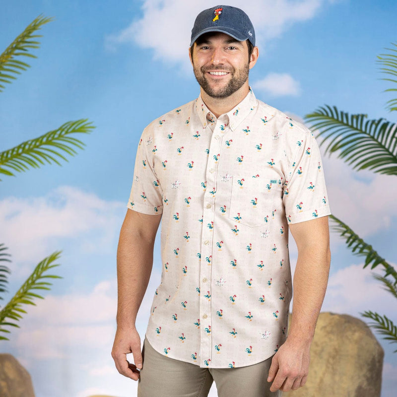 RSVLTS Heihei and Pua KUNUFLEX Short Sleeve Shirt in Neutral — detail 2