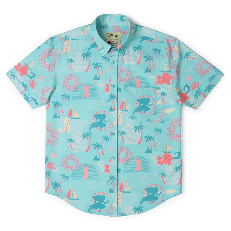 RSVLTS Wayfinding KUNUFLEX Short Sleeve Shirt in Blue — detail 5