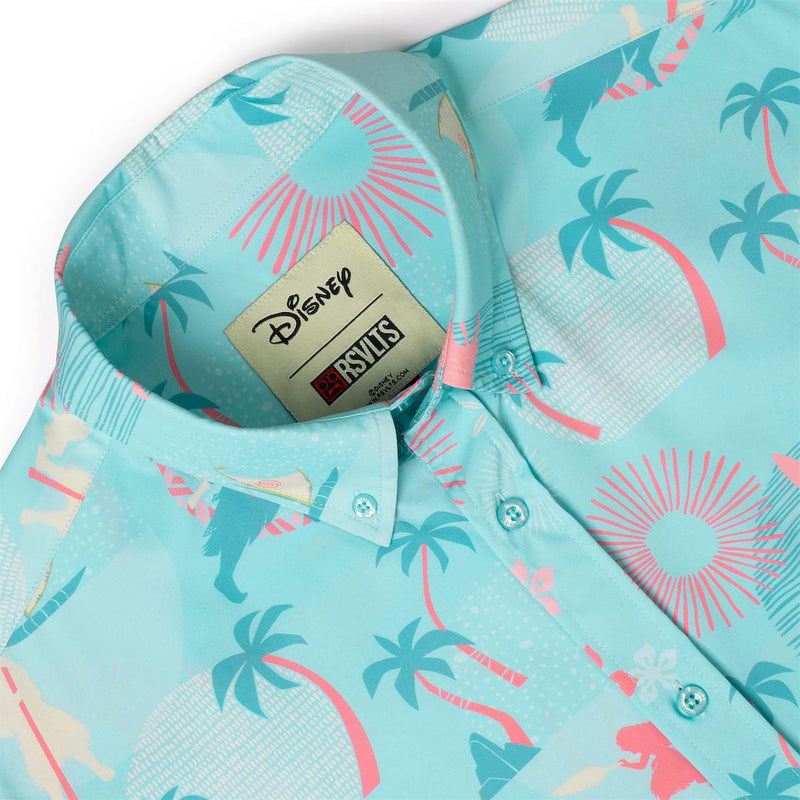 RSVLTS Wayfinding KUNUFLEX Short Sleeve Shirt in Blue — detail 6