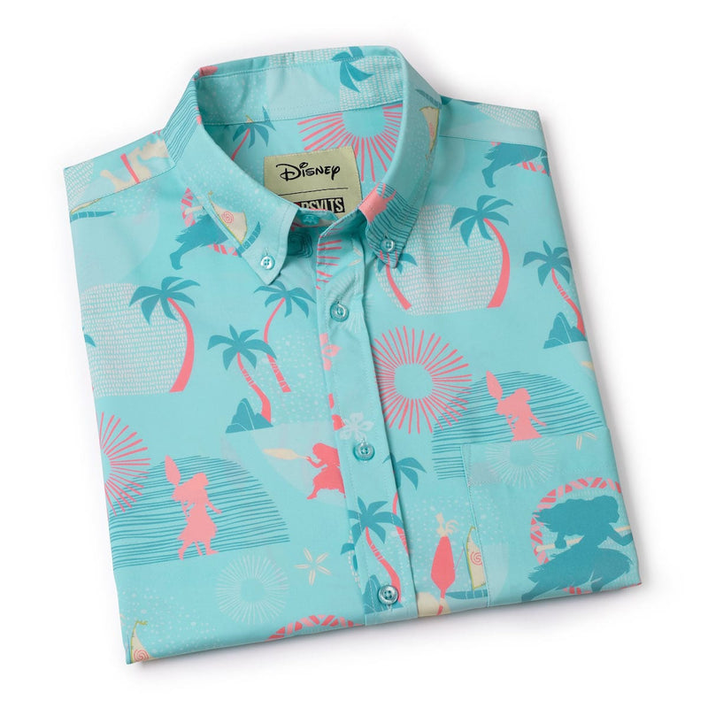 RSVLTS Wayfinding KUNUFLEX Short Sleeve Shirt in Blue — detail 8