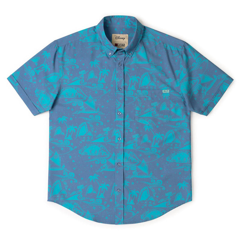 RSVLTS Guiding Stars KUNUFLEX Short Sleeve Shirt in Blue — detail 5