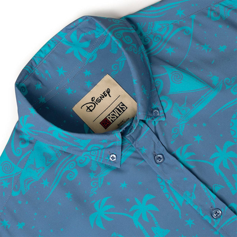 RSVLTS Guiding Stars KUNUFLEX Short Sleeve Shirt in Blue — detail 6