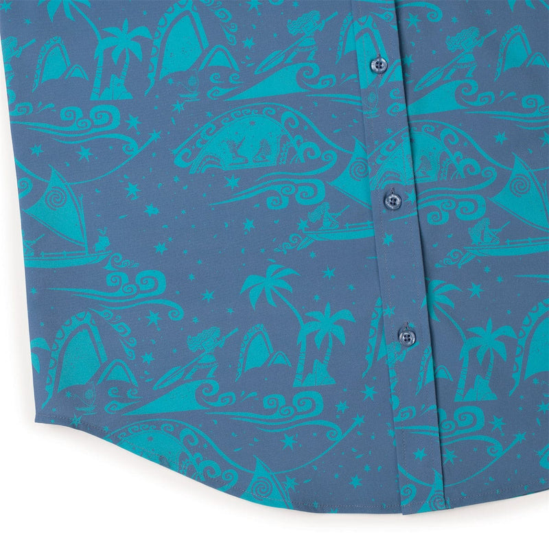 RSVLTS Guiding Stars KUNUFLEX Short Sleeve Shirt in Blue — detail 7
