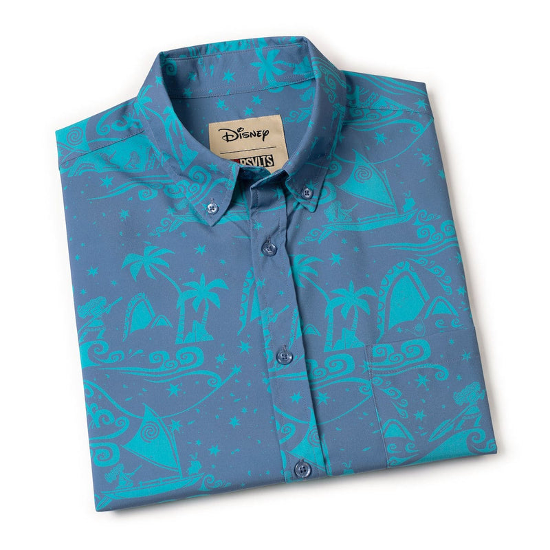 RSVLTS Guiding Stars KUNUFLEX Short Sleeve Shirt in Blue — detail 8