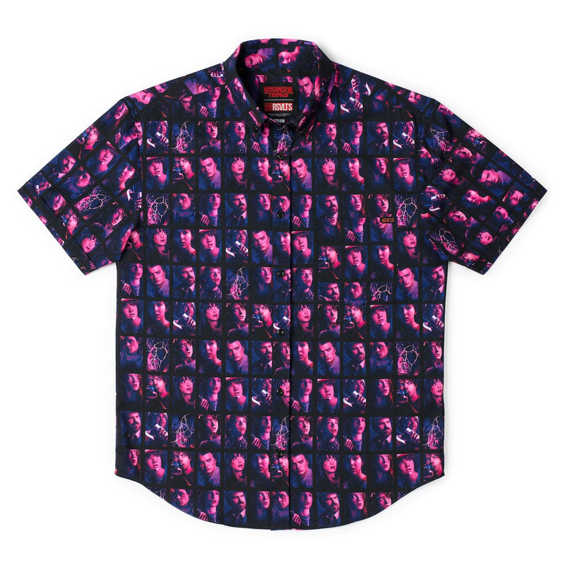 RSVLTS Heroes of Hawkins KUNUFLEX Short Sleeve Shirt in Black — detail 3