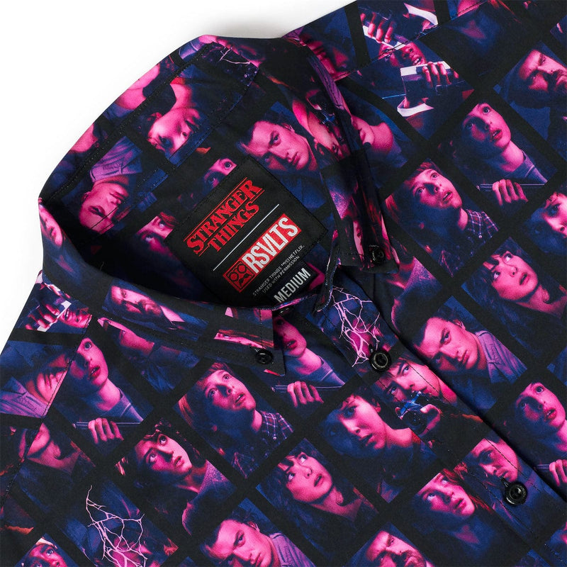 RSVLTS Heroes of Hawkins KUNUFLEX Short Sleeve Shirt in Black — detail 4