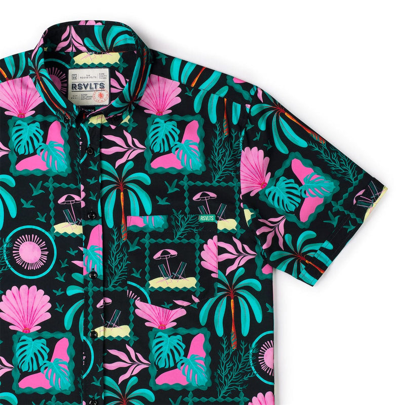RSVLTS Miami Vibes KUNUFLEX Short Sleeve Shirt in Multicolor — detail 2