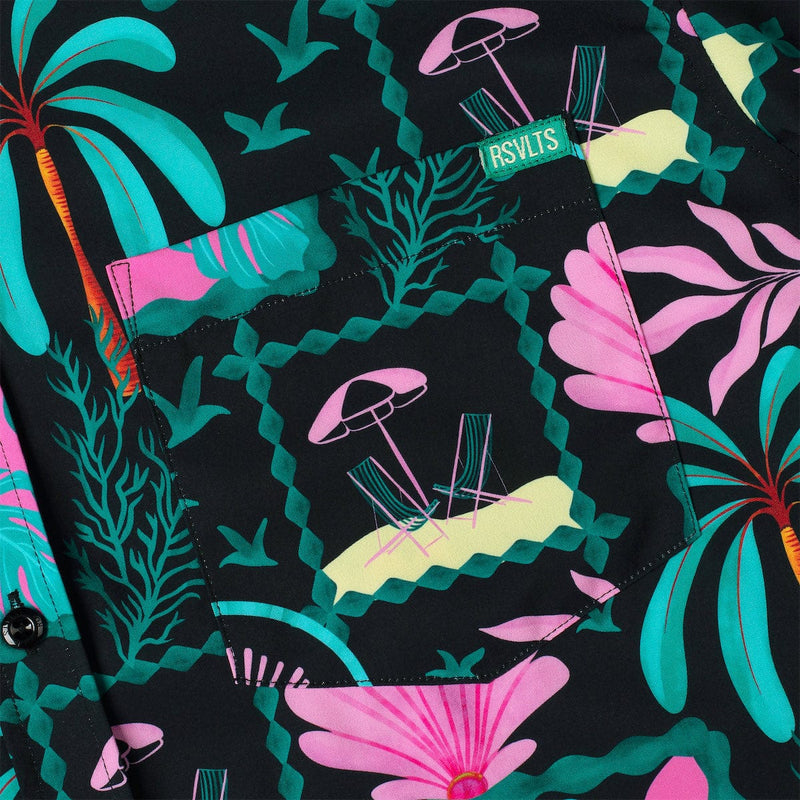 RSVLTS Miami Vibes KUNUFLEX Short Sleeve Shirt in Multicolor — detail 4