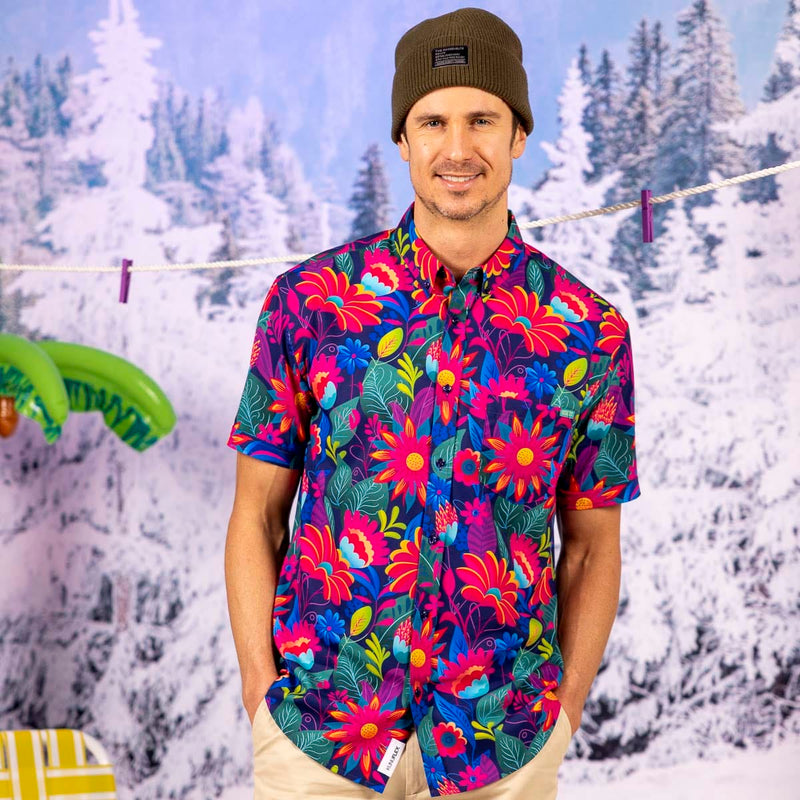 RSVLTS Untamed Tropic KUNUFLEX Short Sleeve Shirt in Multicolor — detail 3