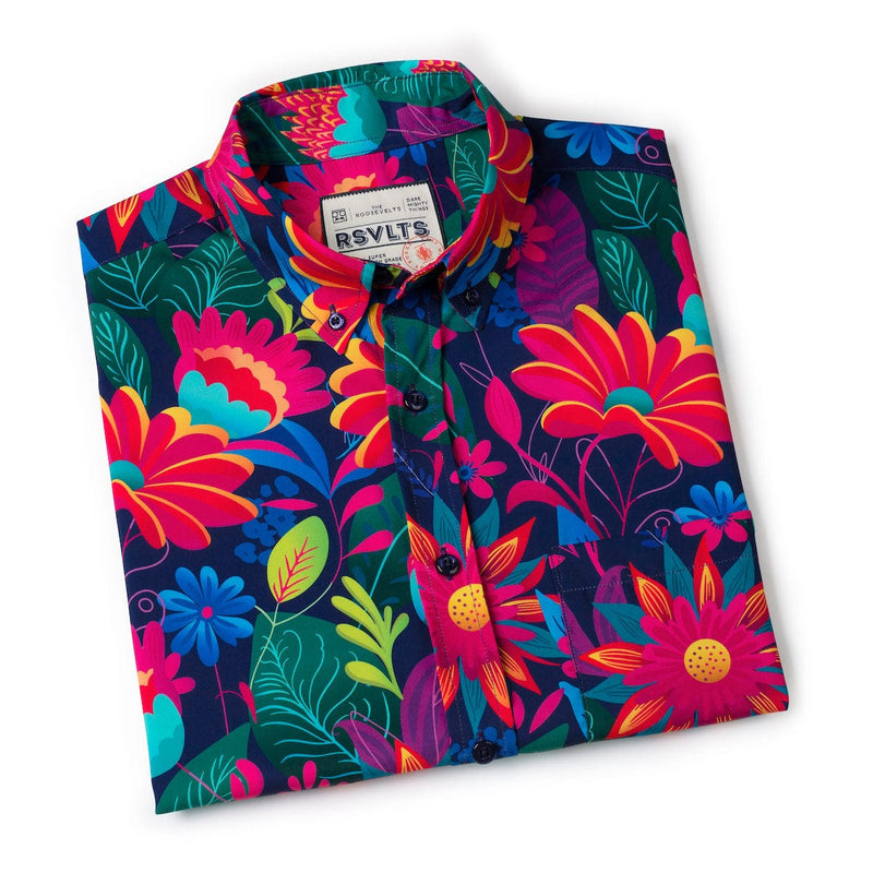 RSVLTS Untamed Tropic KUNUFLEX Short Sleeve Shirt in Multicolor — detail 8