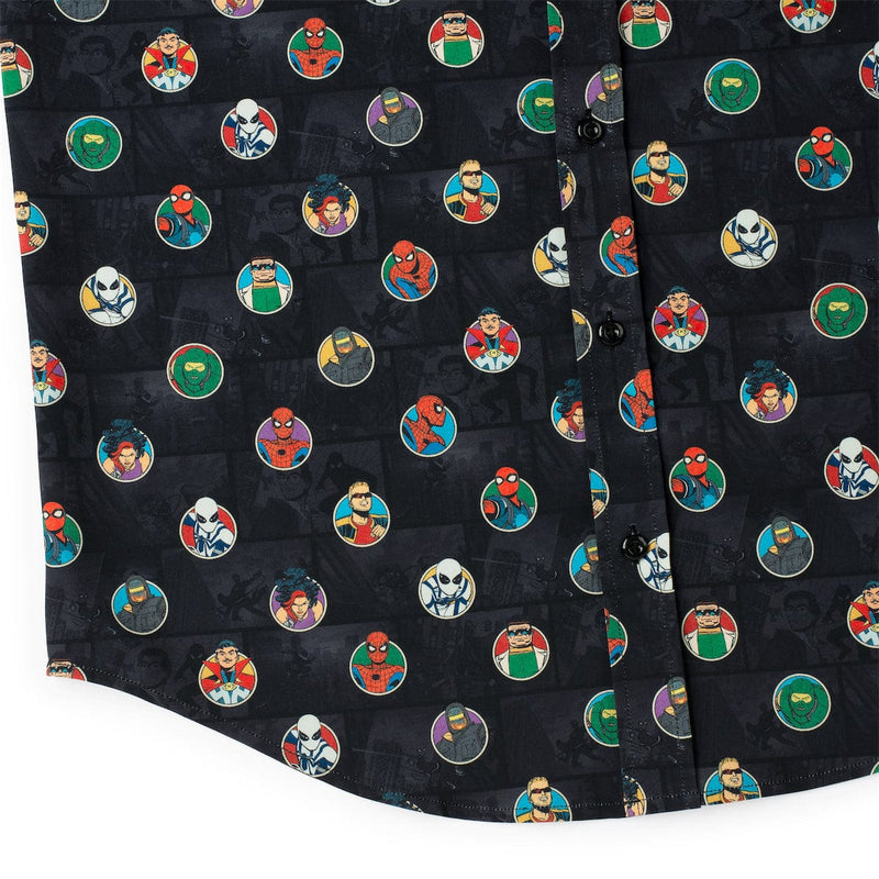RSVLTS Allies and Archenemies KUNUFLEX Short Sleeve Shirt in Black — detail 7