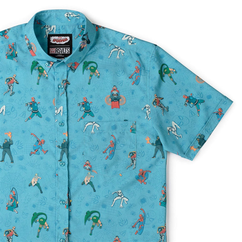 RSVLTS After-School Activities KUNUFLEX Short Sleeve Shirt in Blue — front view