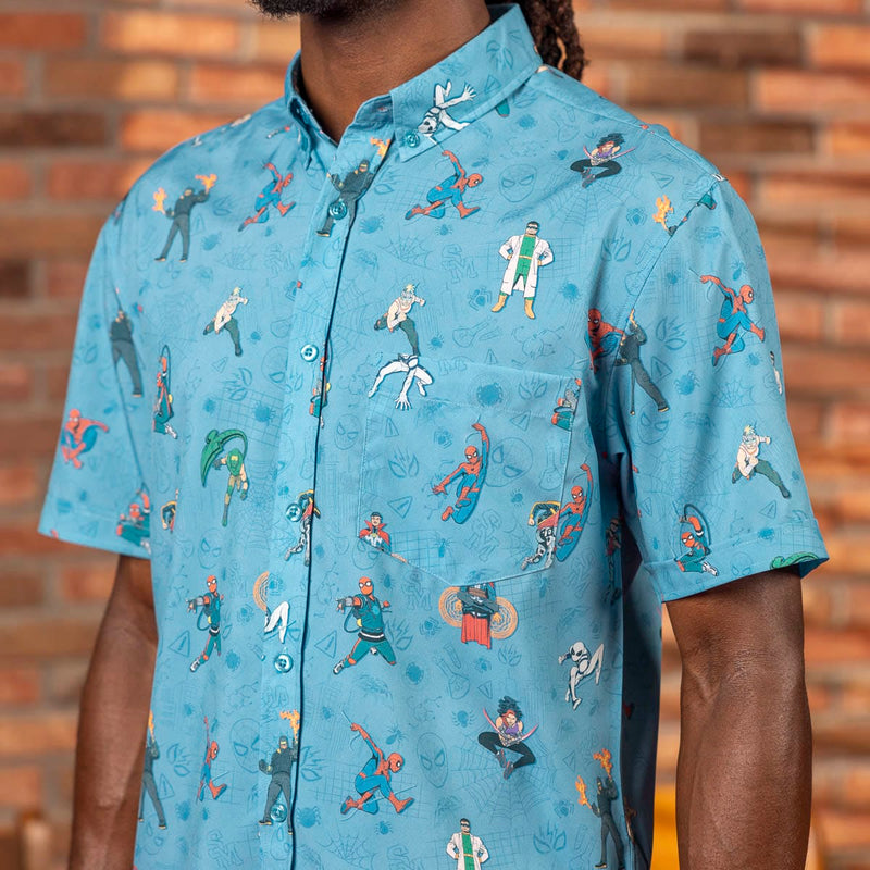 RSVLTS After-School Activities KUNUFLEX Short Sleeve Shirt in Blue — detail 4