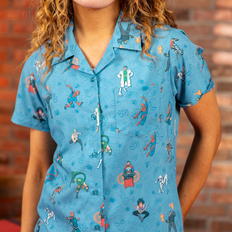 RSVLTS After-School Activities Women's KUNUFLEX Short Sleeve Shirt in Blue — detail 3