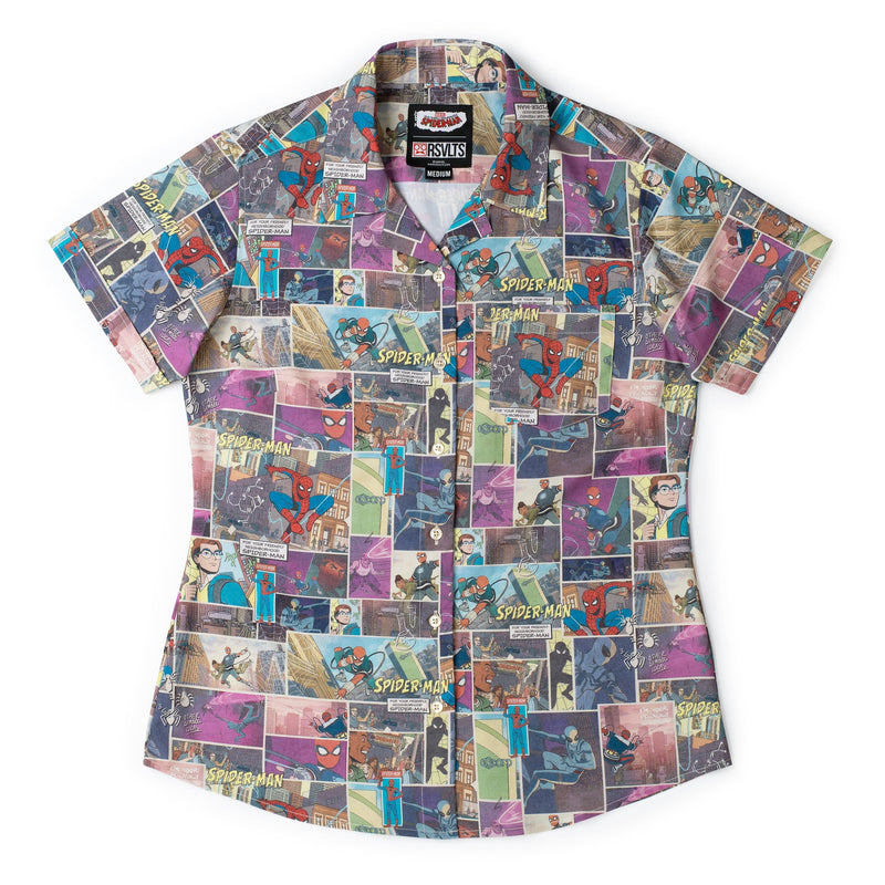 RSVLTS In the Swing of Things Women's KUNUFLEX Short Sleeve Shirt in Multicolor — detail 2