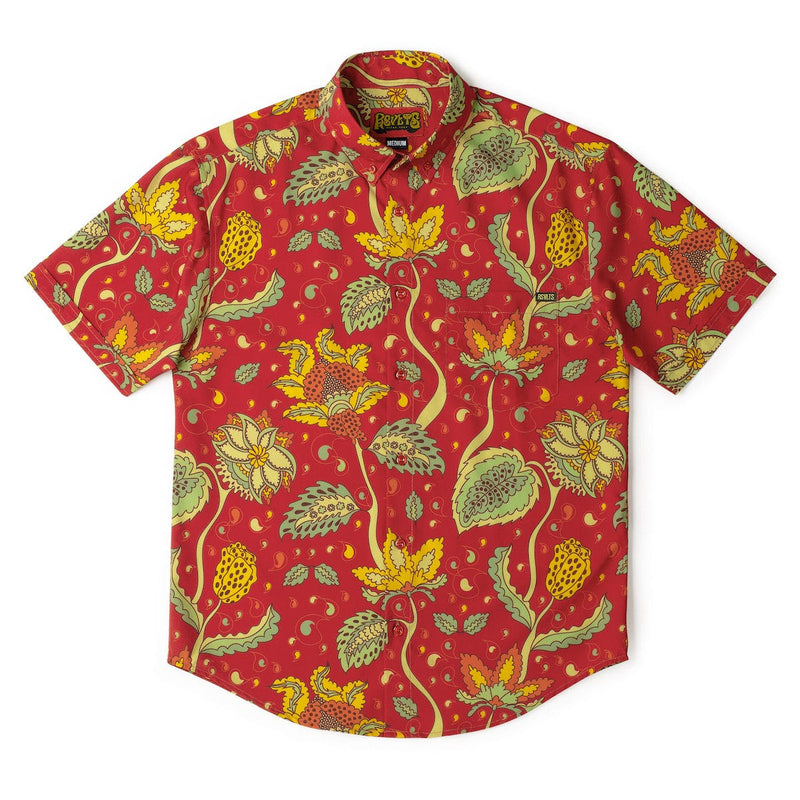 RSVLTS Baba O’Redly KUNUFLEX Short Sleeve Shirt in Orange — detail 4