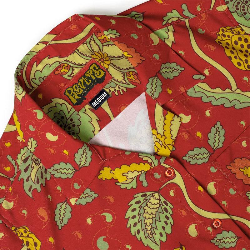 RSVLTS Baba O’Redly Women's KUNUFLEX Short Sleeve Shirt in Orange — detail 3