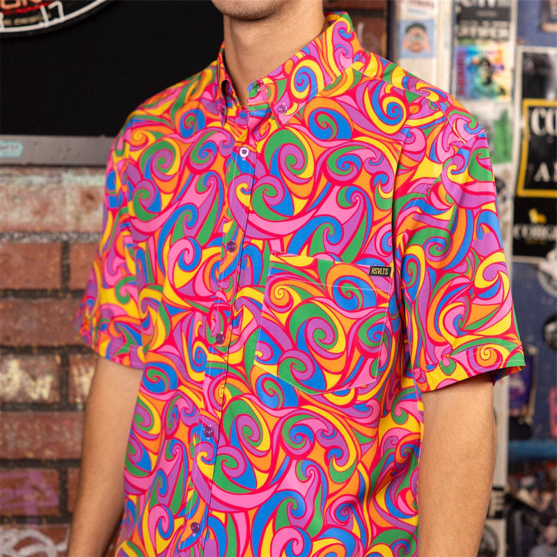 RSVLTS Yeah Maaaaan... KUNUFLEX Short Sleeve Shirt in Multicolor — front view