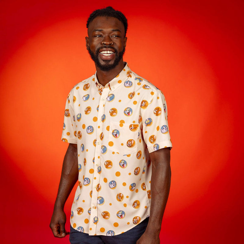 RSVLTS Swiss Cheesin’ KUNUFLEX Short Sleeve Shirt in Yellow — detail 2