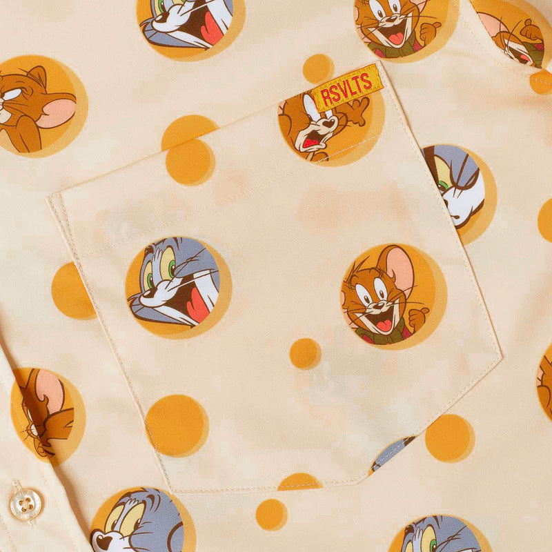 RSVLTS Swiss Cheesin’ KUNUFLEX Short Sleeve Shirt in Yellow — detail 3