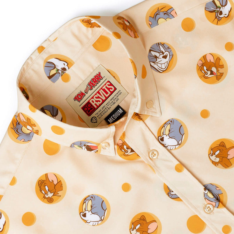 RSVLTS Swiss Cheesin’ KUNUFLEX Short Sleeve Shirt in Yellow — detail 6