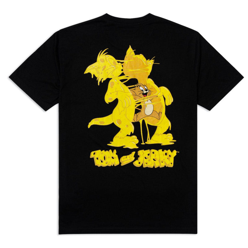 RSVLTS Cheesy Troublemakers Crewneck Tee in Black — detail 4