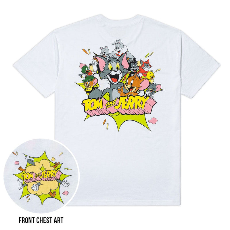 RSVLTS Frenemies Forever Crewneck Tee in White — front view