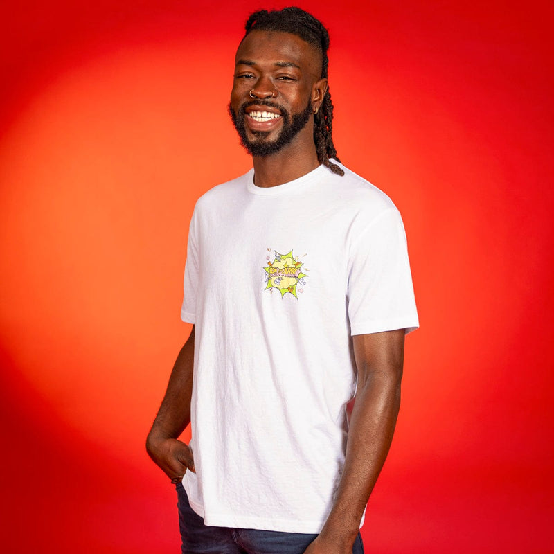 RSVLTS Frenemies Forever Crewneck Tee in White — detail 2