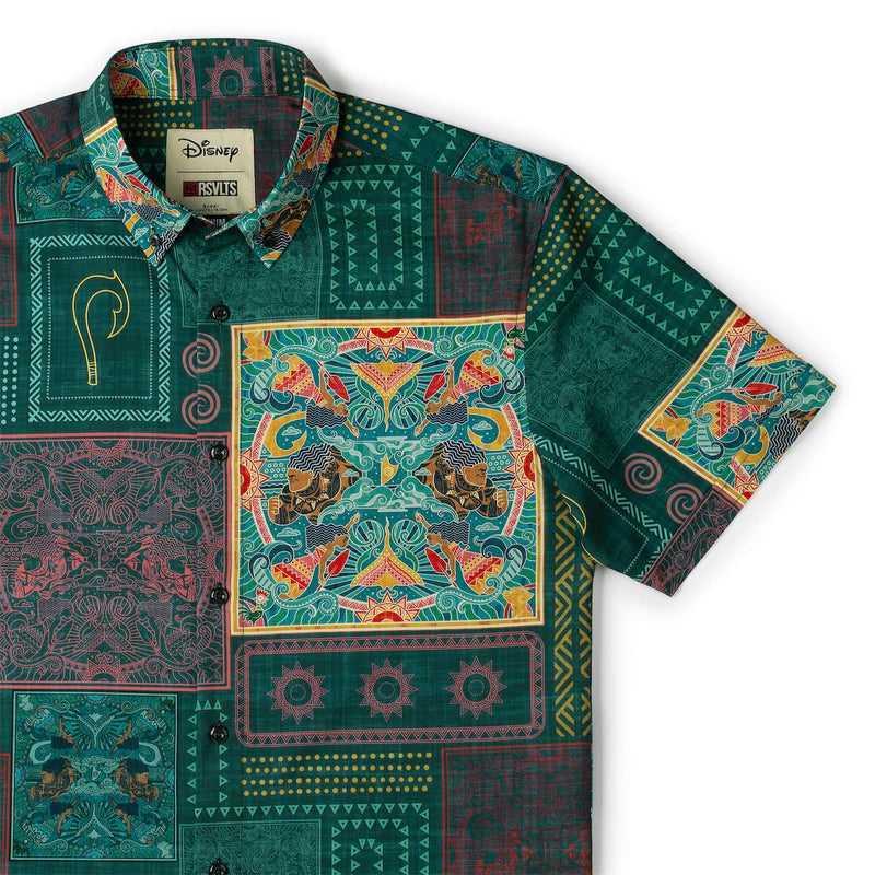 RSVLTS Ocean Tapestry (Multicolor) KUNUFLEX Short Sleeve Shirt — front view