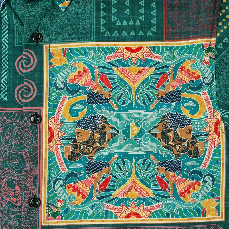 RSVLTS Ocean Tapestry (Multicolor) KUNUFLEX Short Sleeve Shirt — detail 3