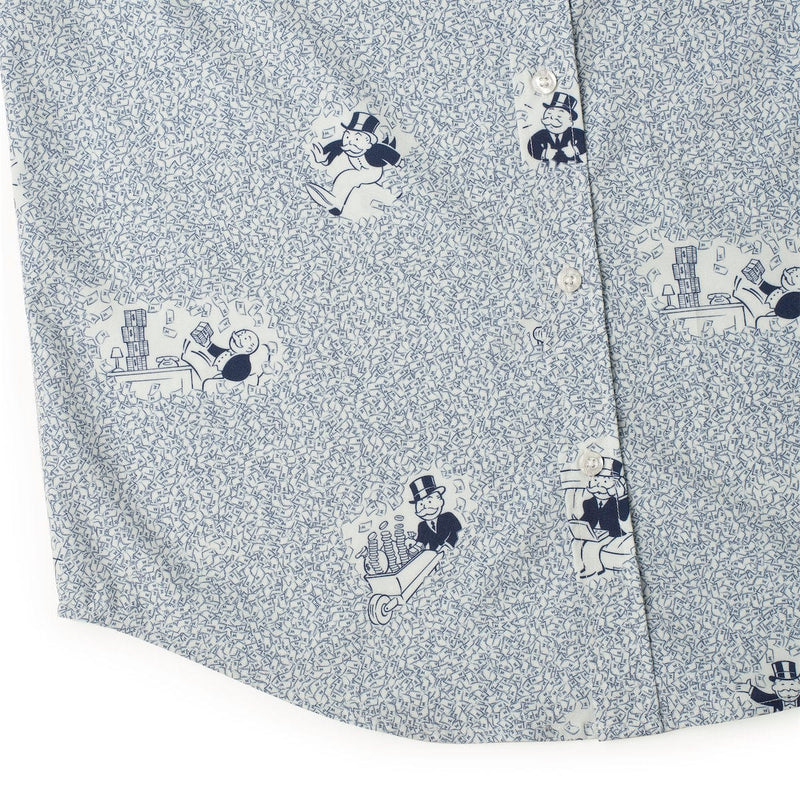RSVLTS Funds & Games KUNUFLEX Short Sleeve Shirt in Gray — detail 4