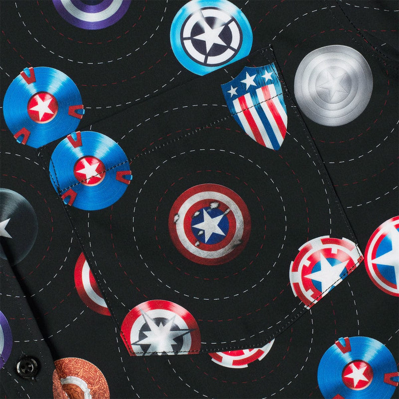 RSVLTS Wield the Shield KUNUFLEX Short Sleeve Shirt in Black — detail 3