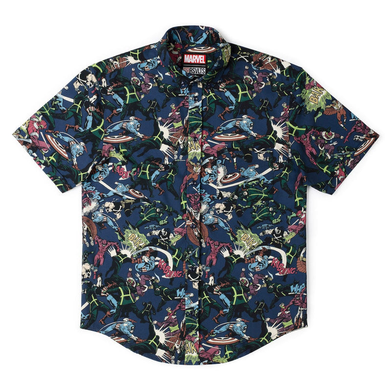RSVLTS No Surrender KUNUFLEX Short Sleeve Shirt in Blue — detail 5