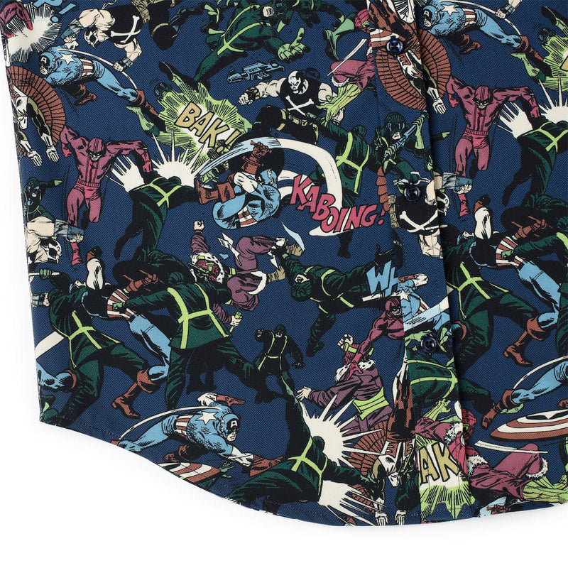 RSVLTS No Surrender KUNUFLEX Short Sleeve Shirt in Blue — detail 7