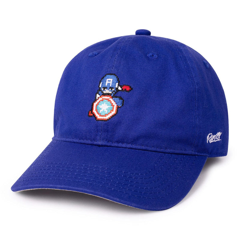 RSVLTS Pixel Patriot Dad Hat in Blue — front view