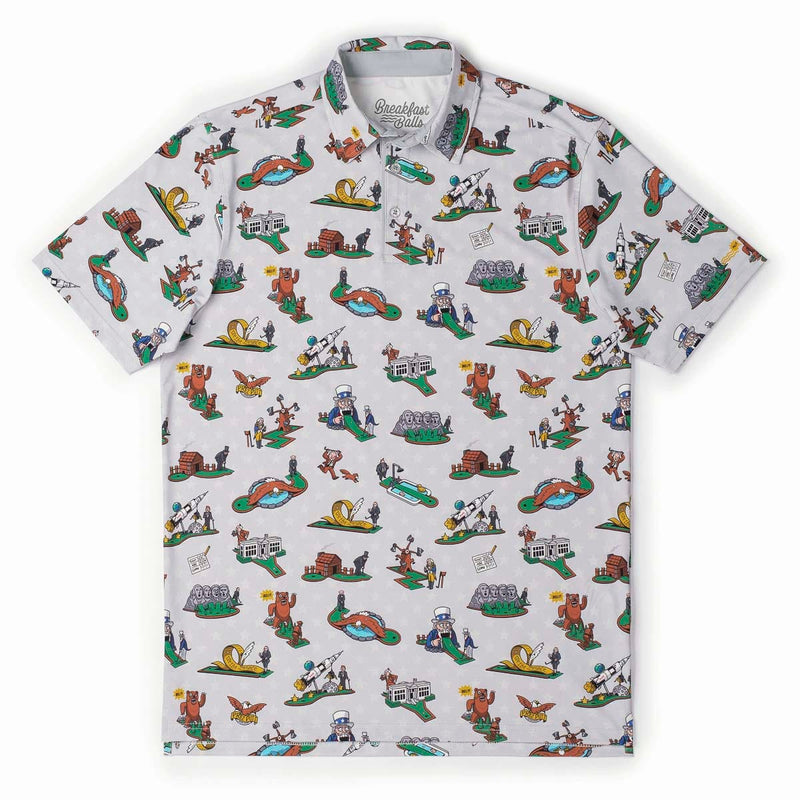 RSVLTS POTUS Putt-Putt All-Day Polo in Gray — detail 2