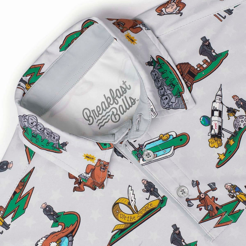 RSVLTS POTUS Putt-Putt All-Day Polo in Gray — detail 5