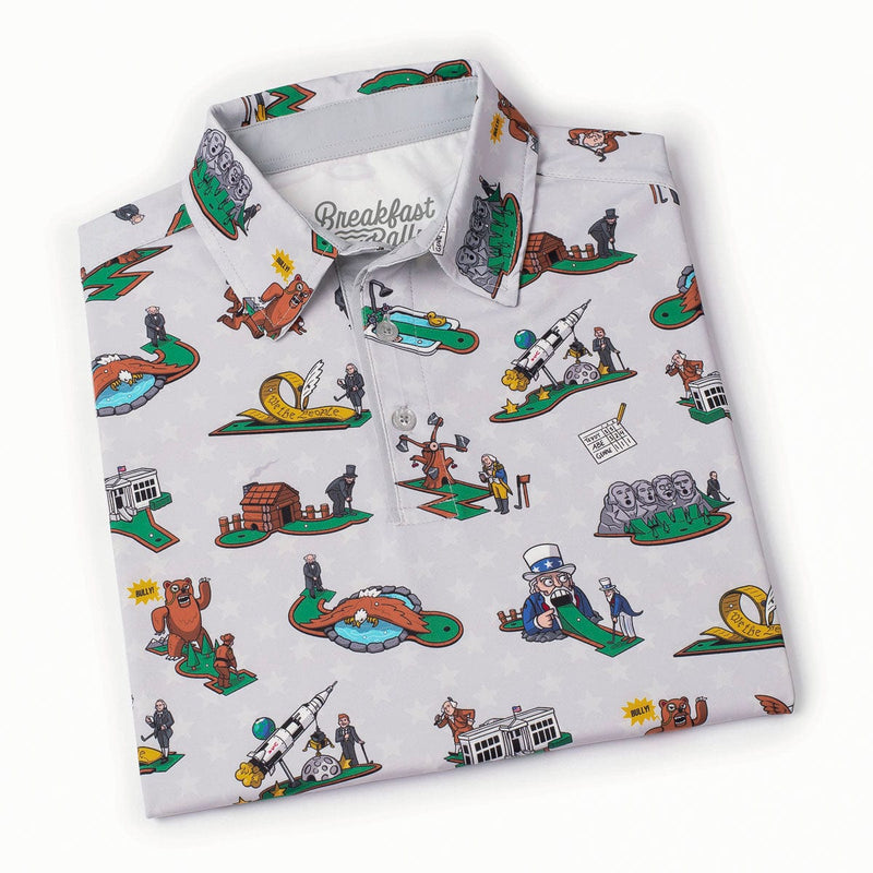 RSVLTS POTUS Putt-Putt All-Day Polo in Gray — detail 7