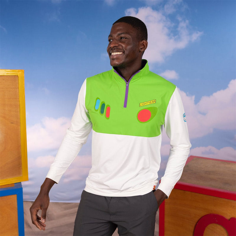 RSVLTS The Buzz Quarter Zip in Green — detail 2