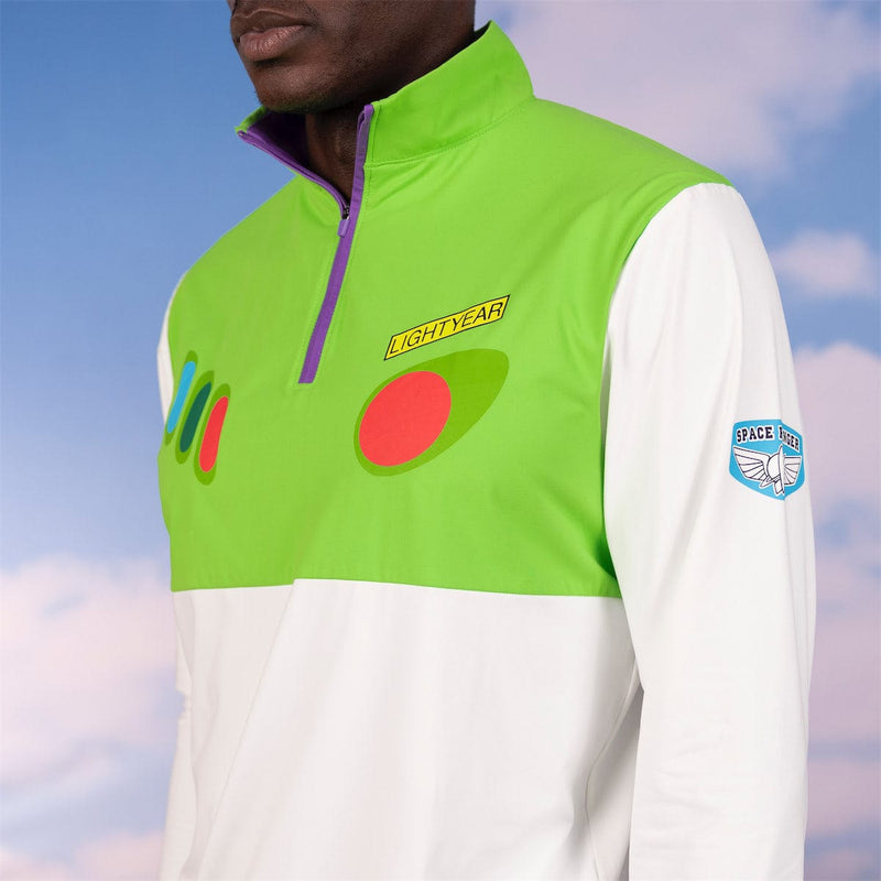RSVLTS The Buzz Quarter Zip in Green — detail 3