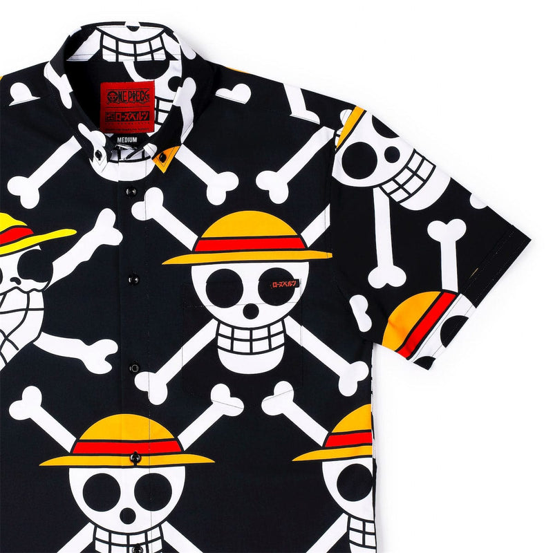 RSVLTS Our Mark KUNUFLEX Short Sleeve Shirt in Black — front view