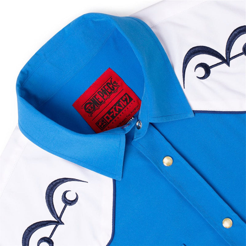 RSVLTS Justice Roper Short Sleeve Shirt in Blue — detail 3