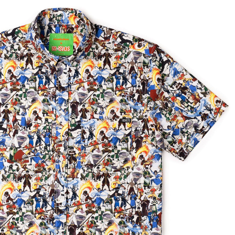 RSVLTS The Aang Gang KUNUFLEX Short Sleeve Shirt in Multicolor — front view