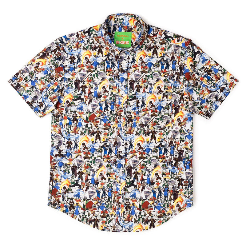 RSVLTS The Aang Gang KUNUFLEX Short Sleeve Shirt in Multicolor — detail 3