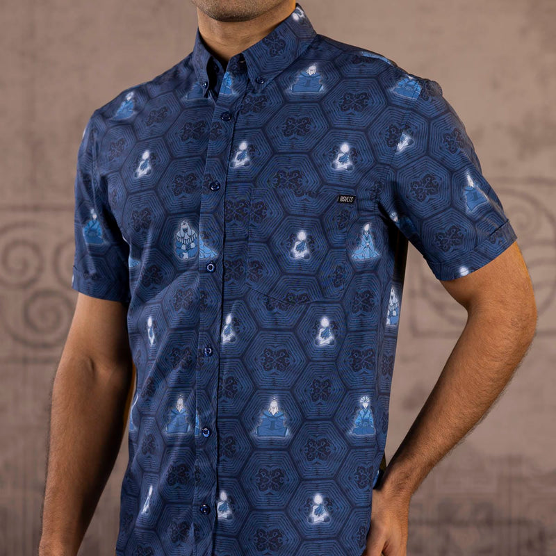 RSVLTS This Is Your Destiny KUNUFLEX Short Sleeve Shirt in Blue — detail 3