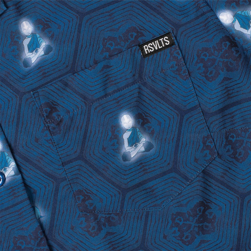 RSVLTS This Is Your Destiny Women's KUNUFLEX Short Sleeve Shirt in Blue — detail 2