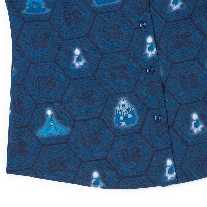 RSVLTS This Is Your Destiny Women's KUNUFLEX Short Sleeve Shirt in Blue — detail 4