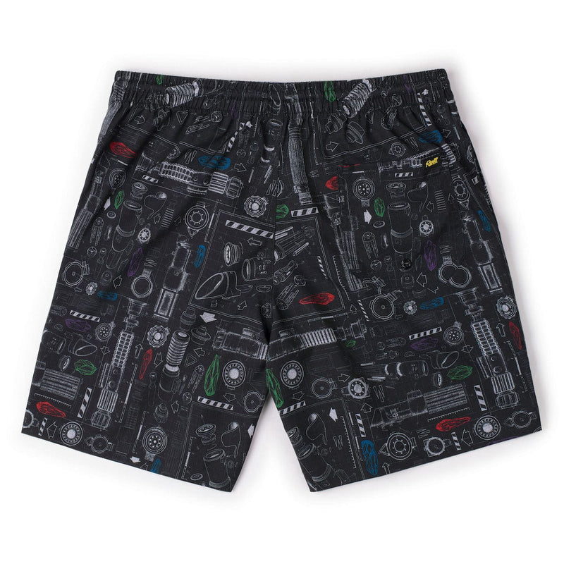 RSVLTS Saber Schematics Hybrid Shorts in Black — detail 6