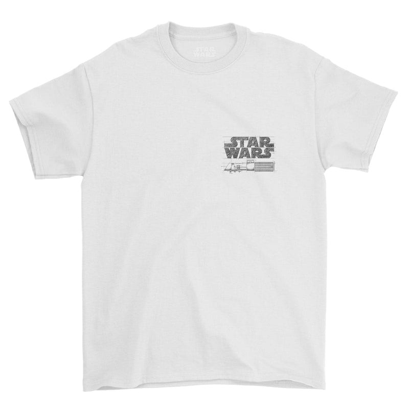 RSVLTS Saber Schematics Crewneck Tee in White — detail 2