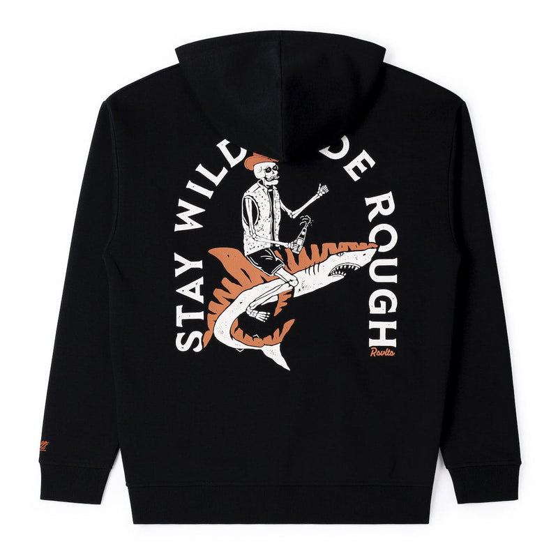RSVLTS Stay Wild Tiger Shark Classic Hoodie in Black — detail 2